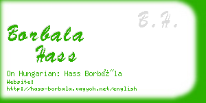 borbala hass business card